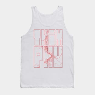 Thimphu, Bhutan City Map Typography - Oriental Tank Top